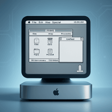 AI 시대, 인공지능과 맥의 유산: Mac mini G4에서 System 7이 네이티브 부...