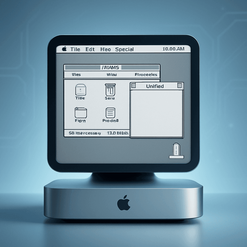 AI 시대, 인공지능과 맥의 유산: Mac mini G4에서 System 7이 네이티브 부...
