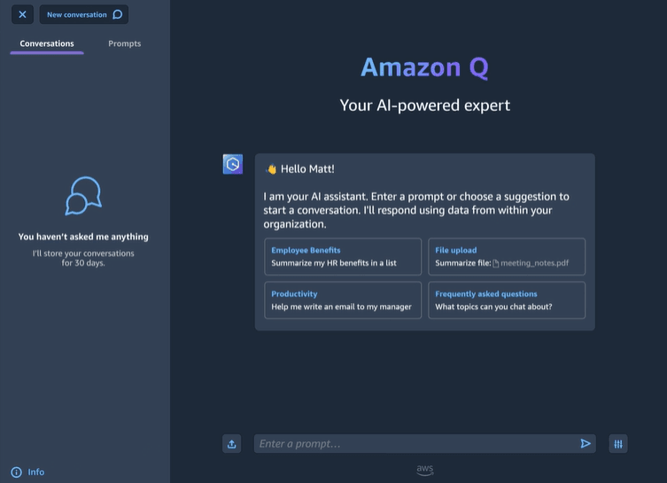 [🔥해외 AI 커뮤니티 동향 ] Amazon, ChatGPT의 경쟁자로 새로운 AI 서비스Amazon Q 20달러에 출시